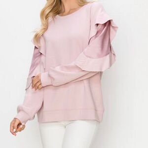 Joh Apparel Kesli Satin & Knit Top - XS